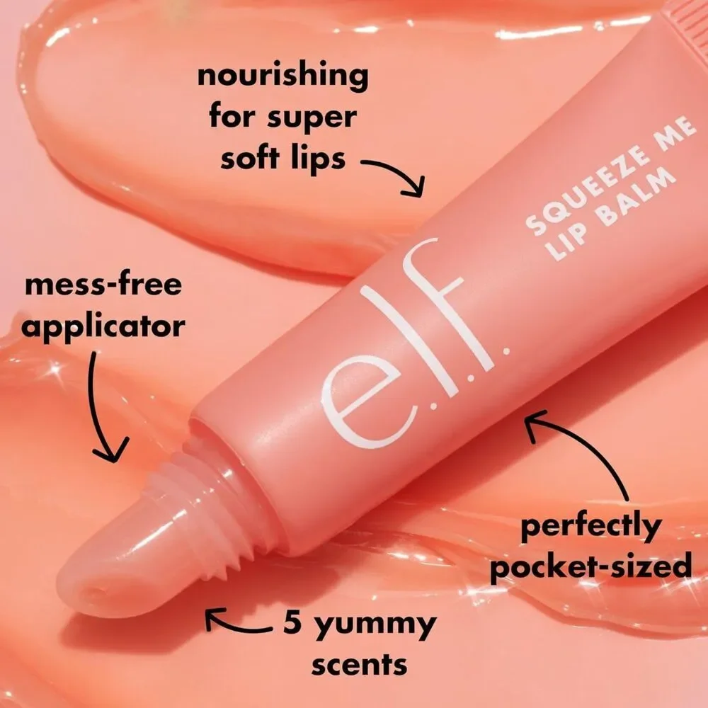 E.l.f. Squeeze Me Strawberry Moisturizing Lip Balm Infused With Hyaluronic Acid